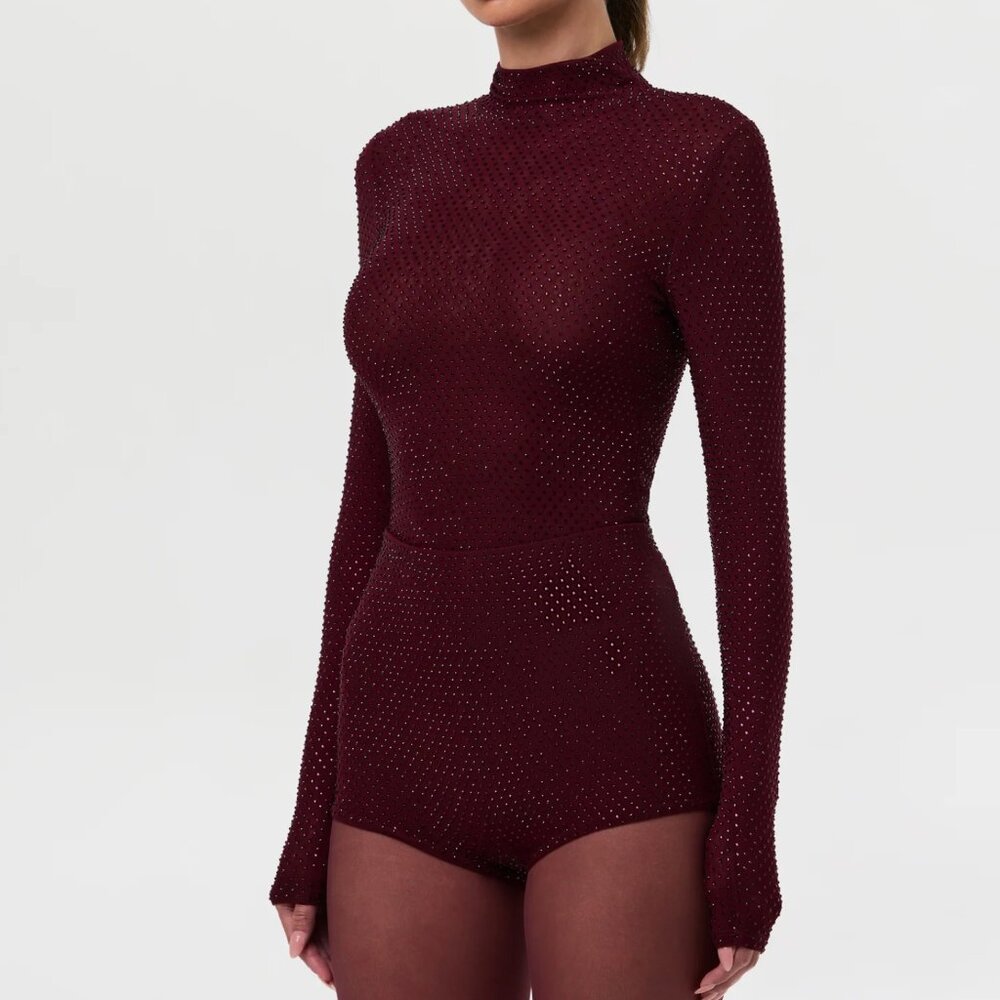 Naked Wardrobe Crystal turtleneck top